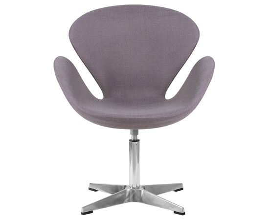 Кресло дизайнерское DOBRIN SWAN, серая ткань IF11, алюминиевое основание, Вариант: серая ткань IF11, алюминиевое основание, изображение 5 | Интернет магазин мебели и декора LifeDekor