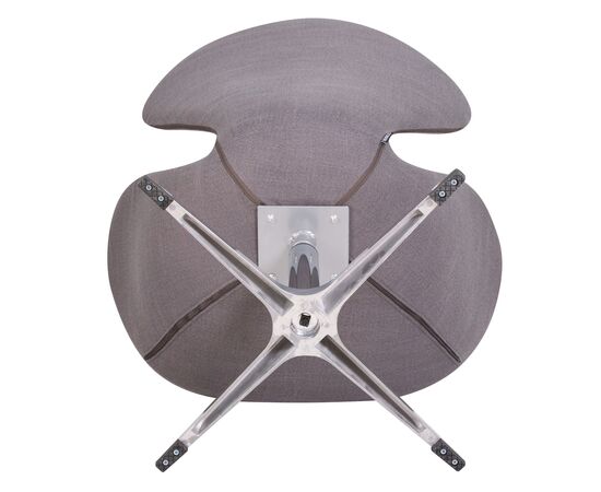Кресло дизайнерское DOBRIN SWAN, серая ткань IF11, алюминиевое основание, Вариант: серая ткань IF11, алюминиевое основание, изображение 6 | Интернет магазин мебели и декора LifeDekor
