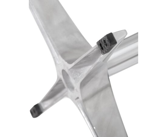 Кресло дизайнерское DOBRIN SWAN, серая ткань IF11, алюминиевое основание, Вариант: серая ткань IF11, алюминиевое основание, изображение 7 | Интернет магазин мебели и декора LifeDekor