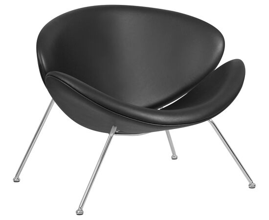 Набор 2 шт Кресло дизайнерское DOBRIN EMILY, черный винил YP16, хромированная сталь, Вариант: черный винил YP16, хромированная сталь, изображение 2 | Интернет магазин мебели и декора LifeDekor