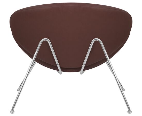 Набор 2 шт Кресло дизайнерское DOBRIN EMILY, коричневый винил YP5, хромированная сталь, Вариант: коричневый винил YP5, хромированная сталь, изображение 6 | Интернет магазин мебели и декора LifeDekor