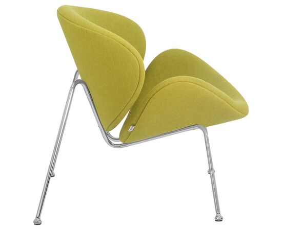Набор 2 шт Кресло дизайнерское DOBRIN EMILY, светло-зеленая ткань AF3, хромированная сталь, Вариант: светло-зеленая ткань AF3, хромированная сталь, изображение 4 | Интернет магазин мебели и декора LifeDekor