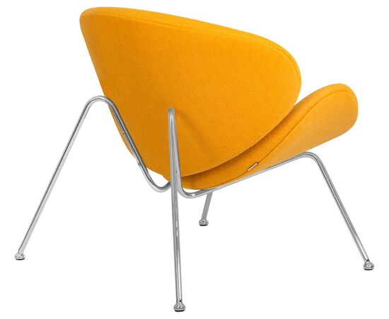 Набор 2 шт Кресло дизайнерское DOBRIN EMILY, желтая ткань AF13, хромированная сталь, Вариант: желтая ткань AF13, хромированная сталь, изображение 5 | Интернет магазин мебели и декора LifeDekor