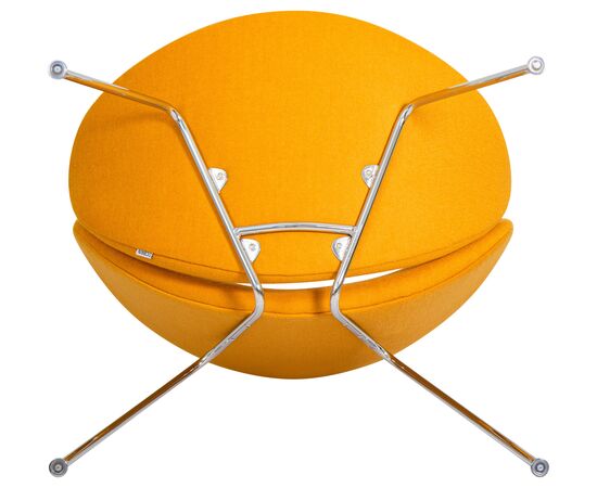 Набор 2 шт Кресло дизайнерское DOBRIN EMILY, желтая ткань AF13, хромированная сталь, Вариант: желтая ткань AF13, хромированная сталь, изображение 8 | Интернет магазин мебели и декора LifeDekor