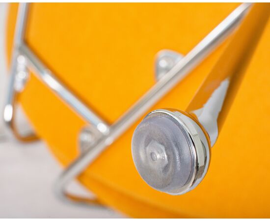 Набор 2 шт Кресло дизайнерское DOBRIN EMILY, желтая ткань AF13, хромированная сталь, Вариант: желтая ткань AF13, хромированная сталь, изображение 10 | Интернет магазин мебели и декора LifeDekor