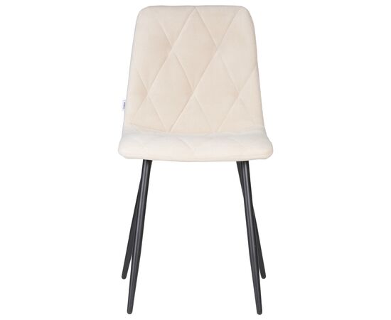 Набор 4 шт Стул обеденный DOBRIN CHILLY ROMBO, Бежевый Simple 44, основание черный, Вариант: Бежевый Simple 44, основание черный, изображение 7 | Интернет магазин мебели и декора LifeDekor