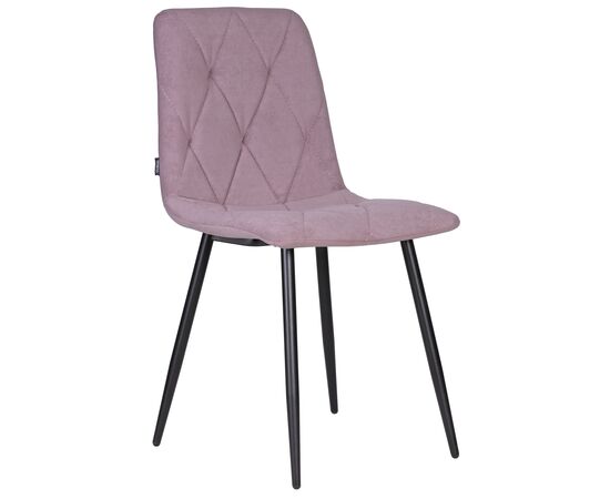 Набор 4 шт Стул обеденный DOBRIN CHILLY ROMBO, Лавандовый Simple 48, основание черное, Вариант: Лавандовый Simple 48, основание черное, изображение 2 | Интернет магазин мебели и декора LifeDekor