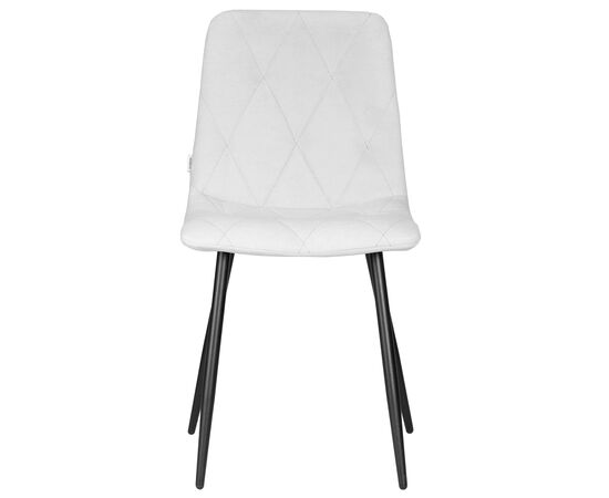 Набор 4 шт Стул обеденный DOBRIN CHILLY ROMBO, Светло-серый Simple 29, основание черный, Вариант: Светло-серый Simple 29, основание черный, изображение 7 | Интернет магазин мебели и декора LifeDekor