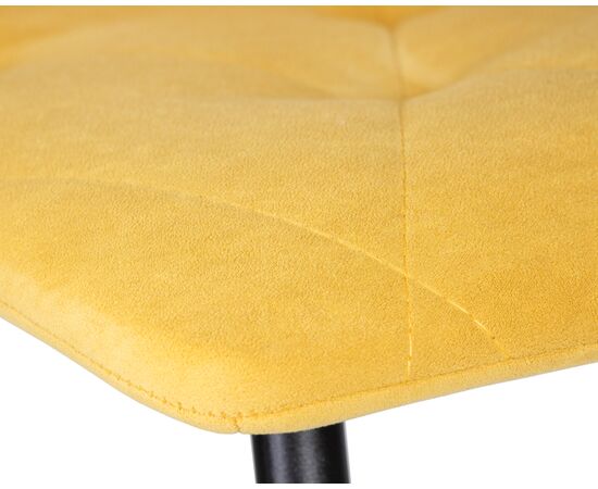 Набор 4 шт Стул обеденный DOBRIN CHILLY ROMBO, Горчичный Simple 15, основание черное, Вариант: Горчичный Simple 15, основание черное, изображение 9 | Интернет магазин мебели и декора LifeDekor