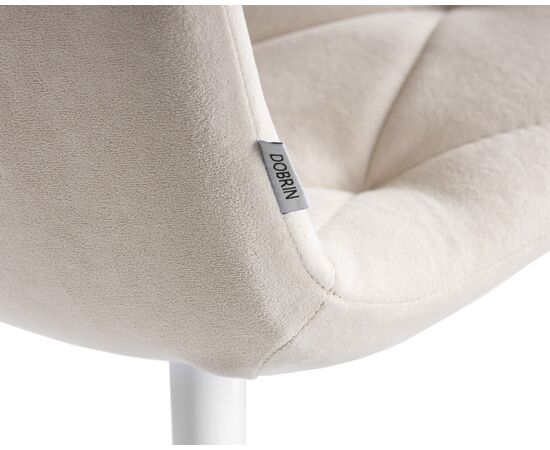 Набор 4 шт Стул обеденный DOBRIN CHILLY ROMBO, Бежевый Simple 44, основание белое, Вариант: Бежевый Simple 44, основание белое, изображение 11 | Интернет магазин мебели и декора LifeDekor