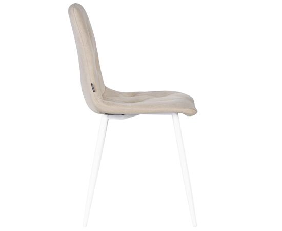 Набор 4 шт Стул обеденный DOBRIN CHILLY ROMBO, Капучино Simple 05, основание белый, Вариант: Капучино Simple 05, основание белый, изображение 4 | Интернет магазин мебели и декора LifeDekor