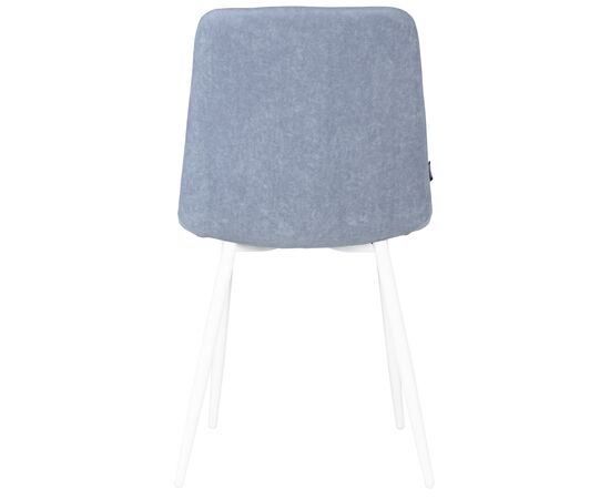 Стул обеденный DOBRIN CHILLY ROMBO, Серо-голубой Simple 26, основание белый, Вариант: Серо-голубой Simple 26, основание белый, изображение 5 | Интернет магазин мебели и декора LifeDekor