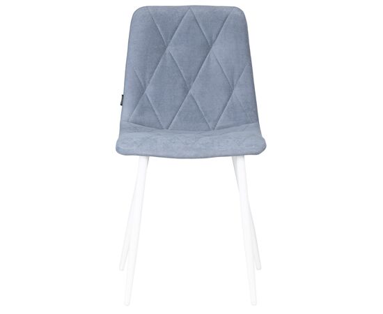Стул обеденный DOBRIN CHILLY ROMBO, Серо-голубой Simple 26, основание белый, Вариант: Серо-голубой Simple 26, основание белый, изображение 6 | Интернет магазин мебели и декора LifeDekor