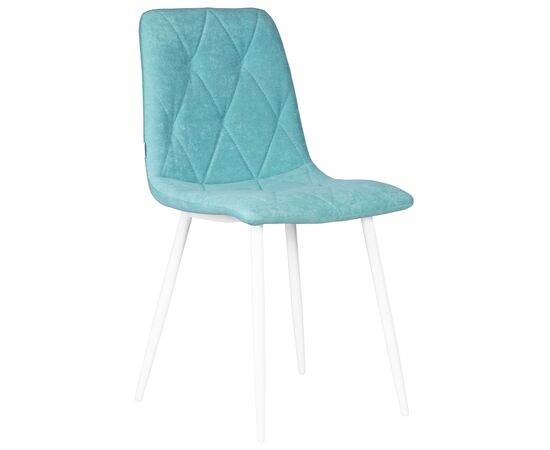 Стул обеденный DOBRIN CHILLY ROMBO, Тиффани Simple 51, основание белый, Вариант: Тиффани Simple 51, основание белый | Интернет магазин мебели и декора LifeDekor