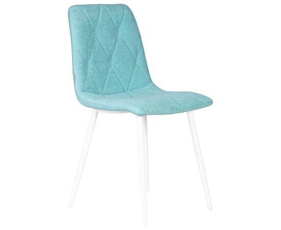 Стул обеденный DOBRIN CHILLY ROMBO, Тиффани Simple 51, основание белый, Вариант: Тиффани Simple 51, основание белый, изображение 2 | Интернет магазин мебели и декора LifeDekor