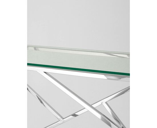 Консоль АРТ ДЕКО 115*30 серебро, изображение 4 | Интернет магазин мебели и декора LifeDekor