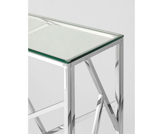 Консоль АРТ ДЕКО 115*30 серебро, изображение 5 | Интернет магазин мебели и декора LifeDekor