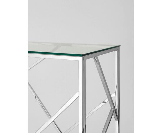 Консоль АРТ ДЕКО 120х40 серебро, изображение 5 | Интернет магазин мебели и декора LifeDekor