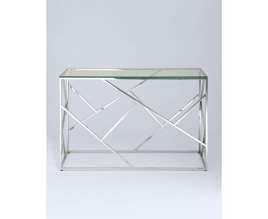 Консоль АРТ ДЕКО 120х40 серебро, изображение 3 | Интернет магазин мебели и декора LifeDekor