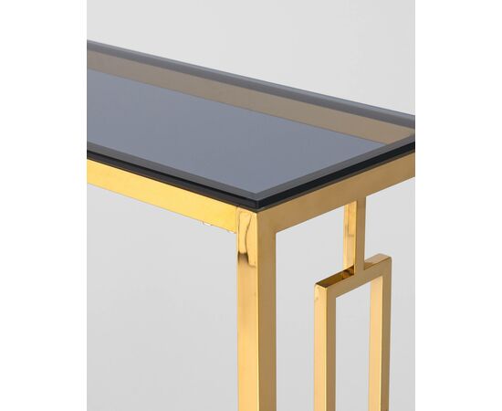 Консоль БРУКЛИН 115*30 золото стекло smoke, изображение 4 | Интернет магазин мебели и декора LifeDekor