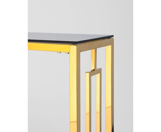 Консоль БРУКЛИН 115*30 золото стекло smoke, изображение 5 | Интернет магазин мебели и декора LifeDekor