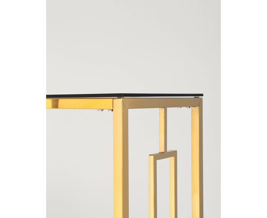 Консоль БРУКЛИН 120*40 золото стекло smoke, изображение 5 | Интернет магазин мебели и декора LifeDekor