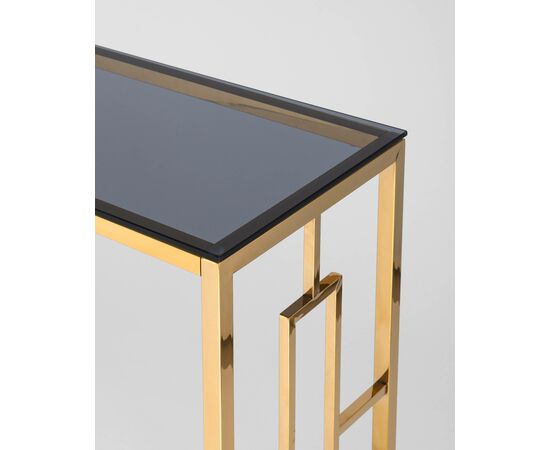 Консоль БРУКЛИН 120*40 золото стекло smoke, изображение 4 | Интернет магазин мебели и декора LifeDekor
