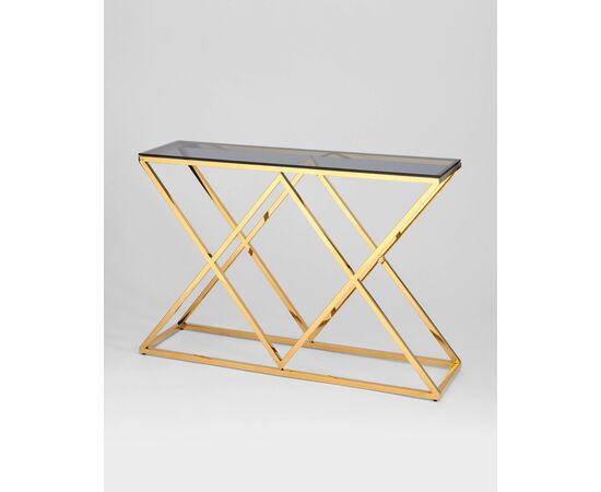 Консоль ИНСИГНИЯ 115*30 золото стекло smoke, изображение 12 | Интернет магазин мебели и декора LifeDekor