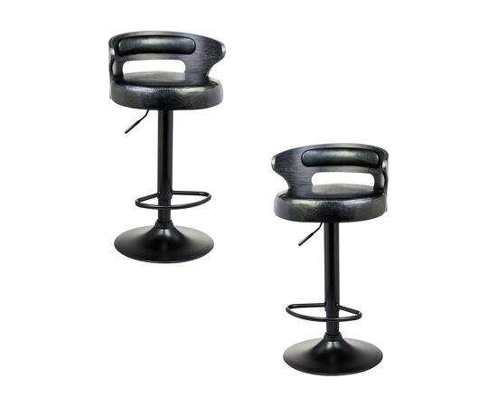 Набор 2 шт Стул барный DOBRIN FRED BLACK, чёрное дерево, чёрный, Вариант: чёрное дерево, чёрный | Интернет магазин мебели и декора LifeDekor