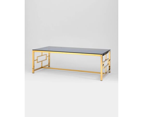 Журнальный стол 120*60 БРУКЛИН золото стекло smoke, изображение 2 | Интернет магазин мебели и декора LifeDekor