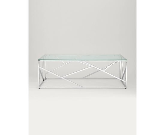 Журнальный стол 120*60 АРТ ДЕКО серебро, изображение 3 | Интернет магазин мебели и декора LifeDekor