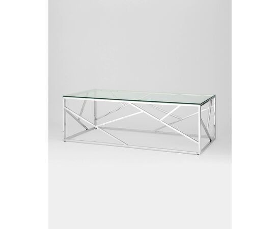 Журнальный стол 120*60 АРТ ДЕКО серебро, изображение 2 | Интернет магазин мебели и декора LifeDekor