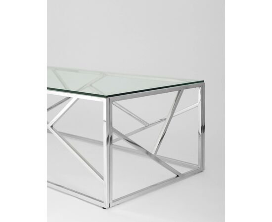 Журнальный стол 120*60 АРТ ДЕКО серебро, изображение 4 | Интернет магазин мебели и декора LifeDekor