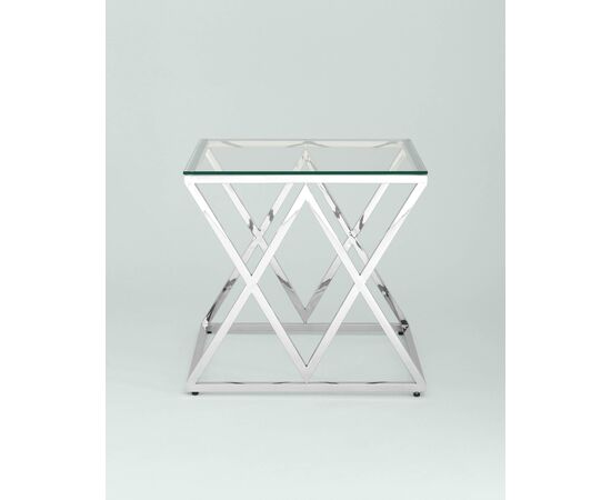 Журнальный стол 55*55 ИНСИГНИЯ серебро, изображение 3 | Интернет магазин мебели и декора LifeDekor