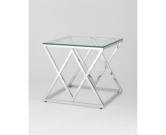 Журнальный стол 55*55 ИНСИГНИЯ серебро, изображение 2 | Интернет магазин мебели и декора LifeDekor