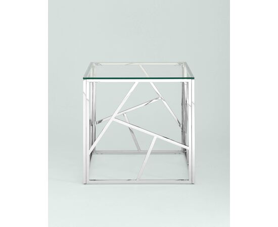 Журнальный столик 55*55 АРТ ДЕКО серебро, изображение 3 | Интернет магазин мебели и декора LifeDekor