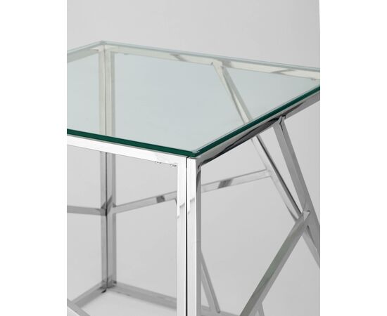 Журнальный столик 55*55 АРТ ДЕКО серебро, изображение 4 | Интернет магазин мебели и декора LifeDekor