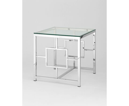 Журнальный столик 55*55 БРУКЛИН серебро, изображение 2 | Интернет магазин мебели и декора LifeDekor