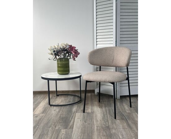 Стул TREND NS04 Крем, букле / черный каркас, М-City | Интернет магазин мебели и декора LifeDekor