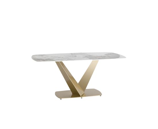 Стол обеденный Аврора 180*90 керамика светлая, изображение 2 | Интернет магазин мебели и декора LifeDekor