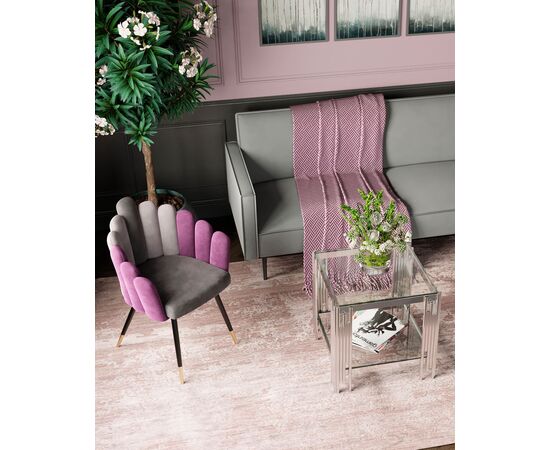 Журнальный столик 55*55 ГЭТСБИ серебро, изображение 13 | Интернет магазин мебели и декора LifeDekor