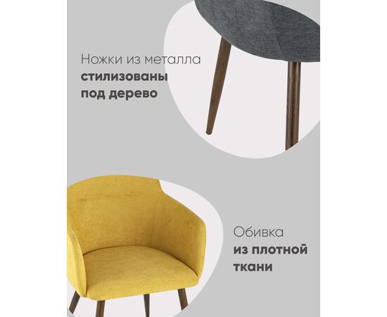 Стул Кинг желтый, изображение 4 | Интернет магазин мебели и декора LifeDekor