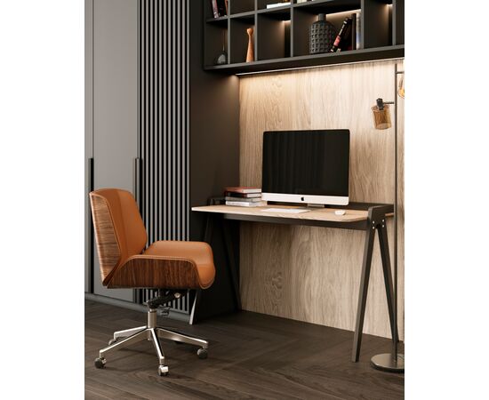 Стол письменный Pyramid 118*53 светлое дерево/черный, изображение 4 | Интернет магазин мебели и декора LifeDekor