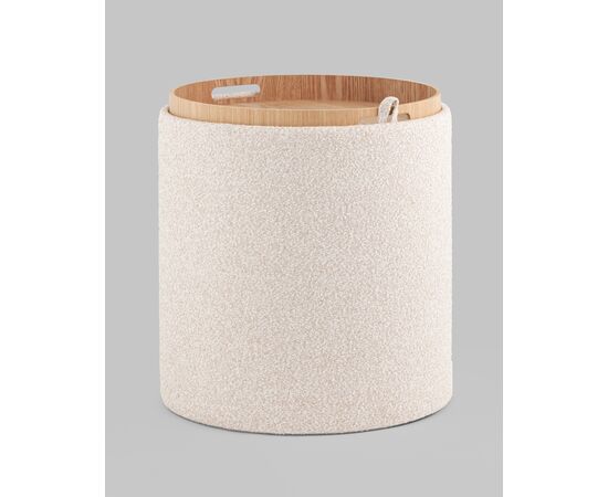 Пуф-столик с ящиком Хюгге S букле бежевый, изображение 49 | Интернет магазин мебели и декора LifeDekor