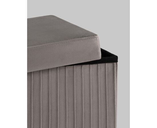 Пуф складной с ящиком Store Square антрацитовый, изображение 36 | Интернет магазин мебели и декора LifeDekor