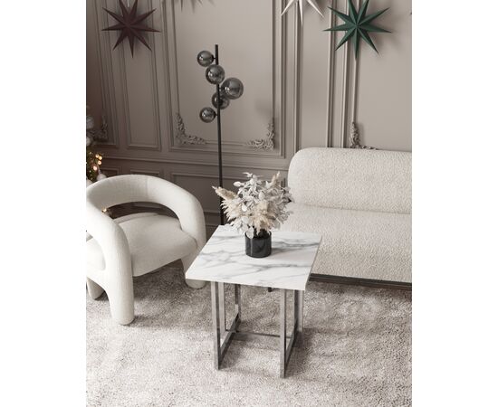 Кресло лаунж Bones жемчужный, изображение 43 | Интернет магазин мебели и декора LifeDekor