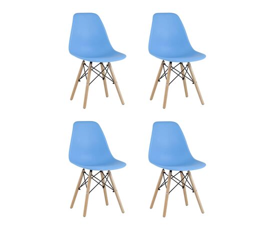 Стул Eames Style DSW голубой x4 (разборный каркас), изображение 2 | Интернет магазин мебели и декора LifeDekor