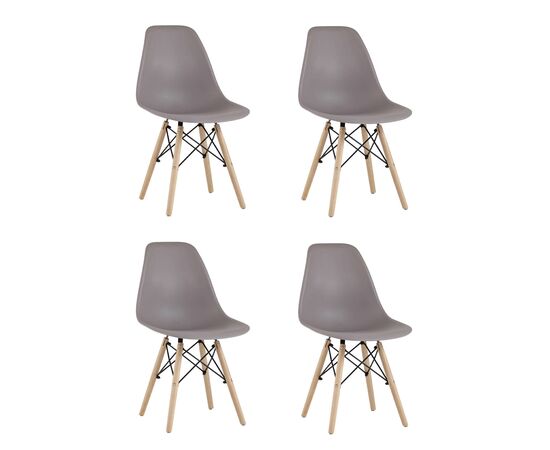 Стул Eames Style DSW темно-бежевый x4 (разборный каркас), изображение 2 | Интернет магазин мебели и декора LifeDekor