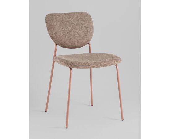 Стул обеденный Gigi шенилл коричневый розовые ножки, изображение 34 | Интернет магазин мебели и декора LifeDekor