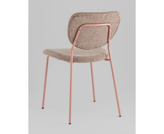 Стул обеденный Gigi шенилл коричневый розовые ножки, изображение 38 | Интернет магазин мебели и декора LifeDekor